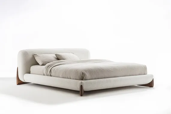 Кровать Softbay 160х200 см, белое букле