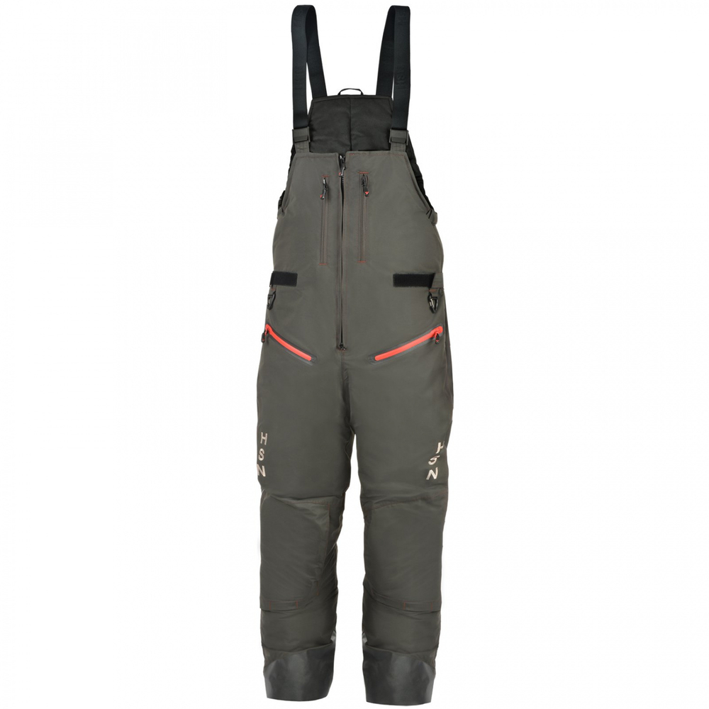 Зимний мужской костюм-поплавок ХСН Rescuer III NEW -45 (Hardguard) Зеленый (Красные молнии)