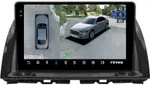 Магнитола для Mazda CX-5 2011-2017 (ШГУ монохром) - Teyes CC3-2K-360 монитор 10.36" 2K QLED на Android 10, Быстрая, CarPlay, 4G SIM-слот, 4 камеры в комплекте
