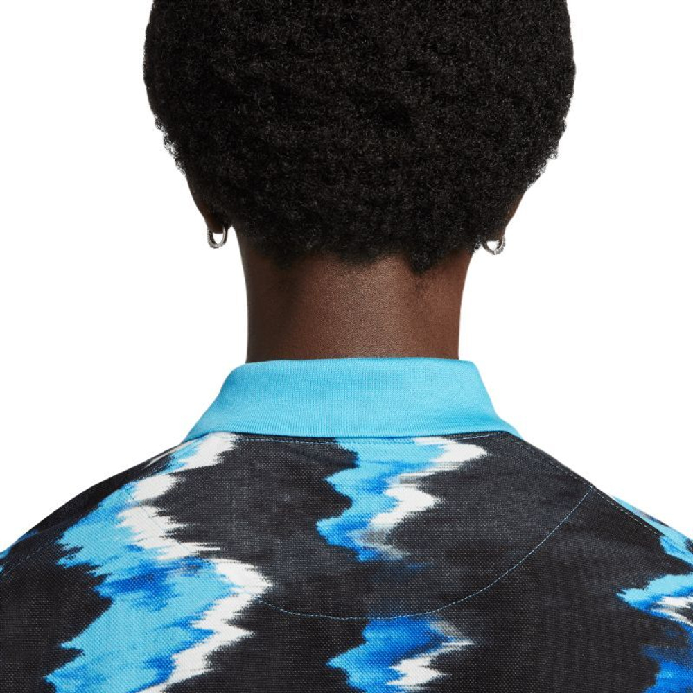 Мужское теннисное поло Nike Print Slim-Fit Polo - baltic blue