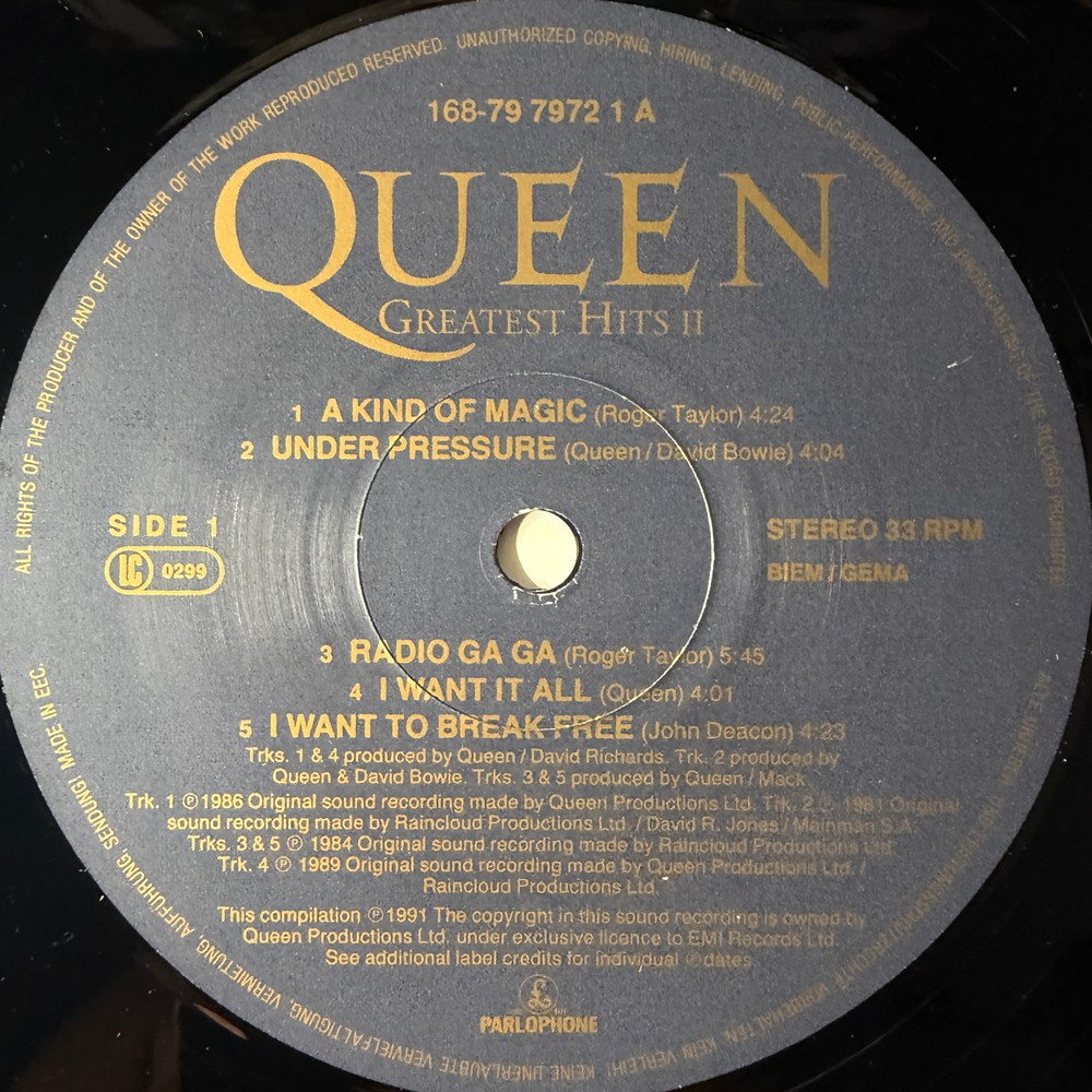 Queen ‎– Greatest Hits II 2LP (Европа 1991г.)