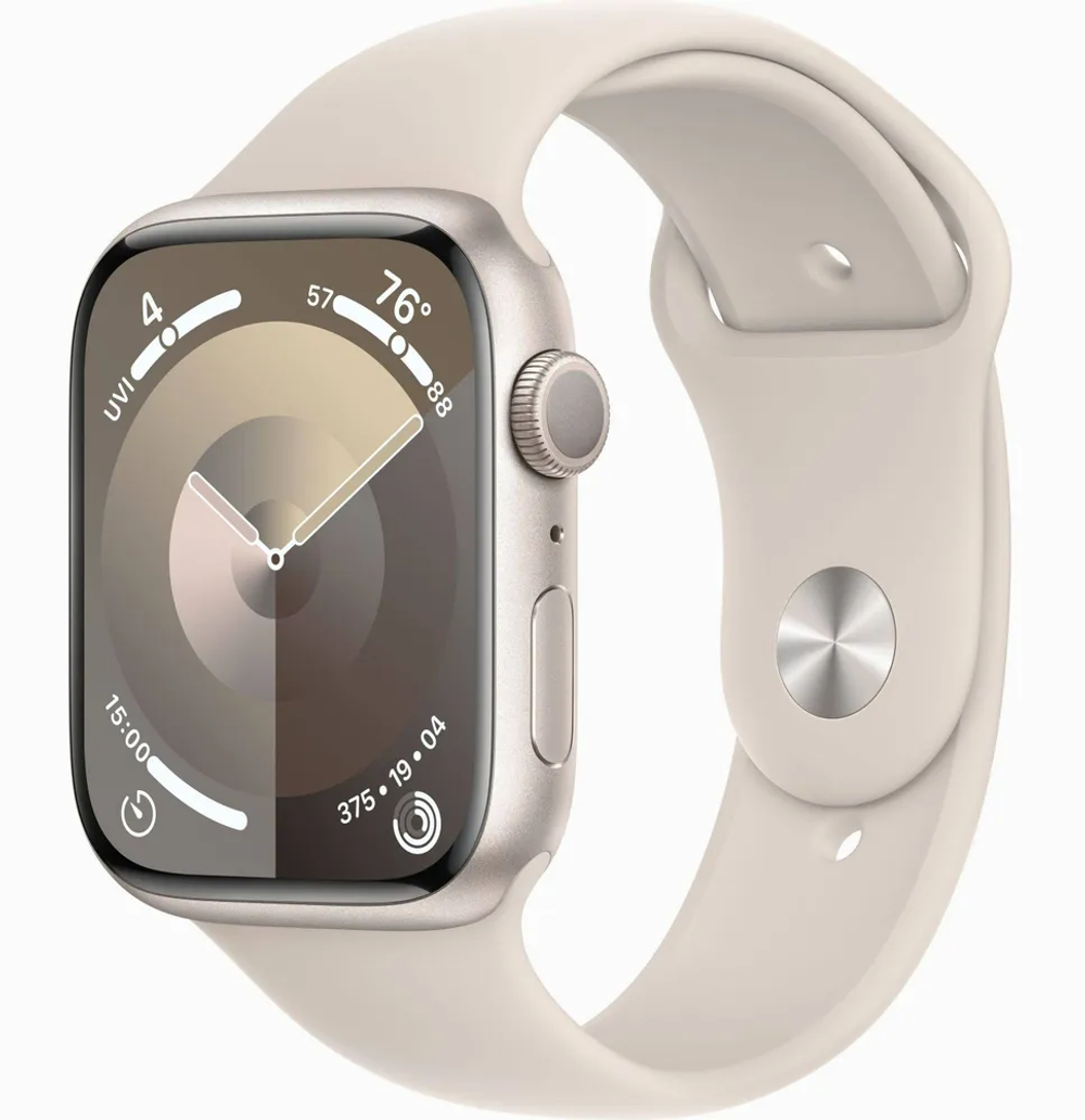 Умные часы Apple Watch Series 9 45mm Starlight Al Star SB S/M GPS (MR963)