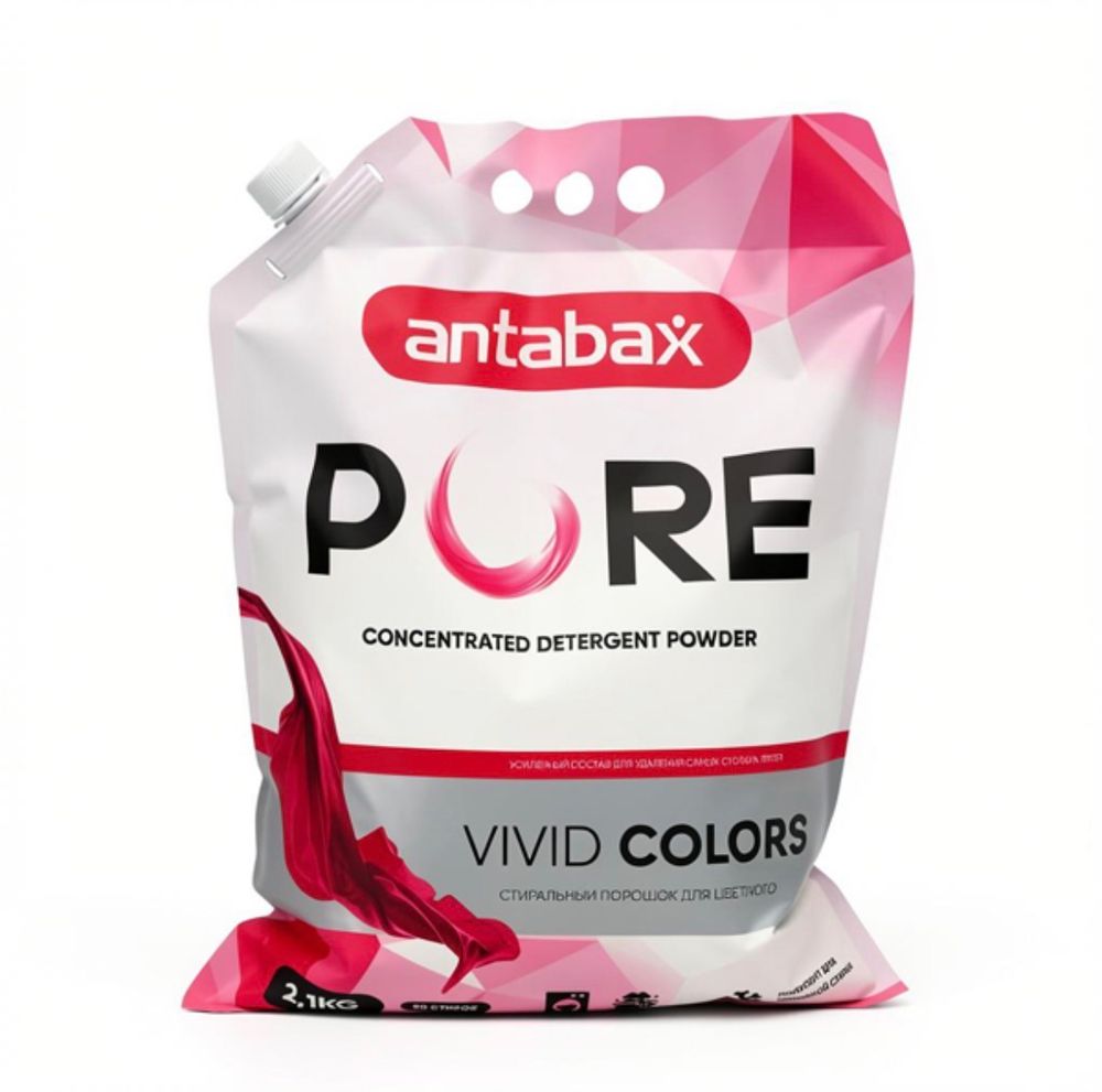 Стир порошок Antabax PURE для цветного красный 2.1 кг