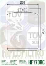 Фильтр масляный Hiflo Filtro HF170BRC
