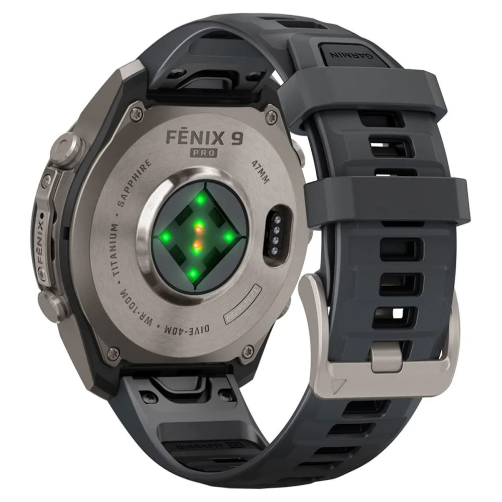 Часы Garmin Fenix 9 Pro 47 мм AMOLED Titanium Graphite / Black