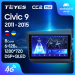 Teyes CC2 Plus 9" для Honda Civic 9 2011-2015 (прав)