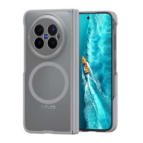 Усиленный чехол с серыми рамками и с MagSafe для vivo X Fold 6, серия Expn Series Magnetic от Dux Ducis