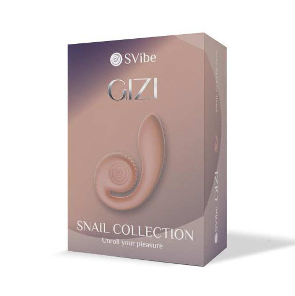 Персиковый вибромассажёр SVibe Gizi Snail Peach VG-PP