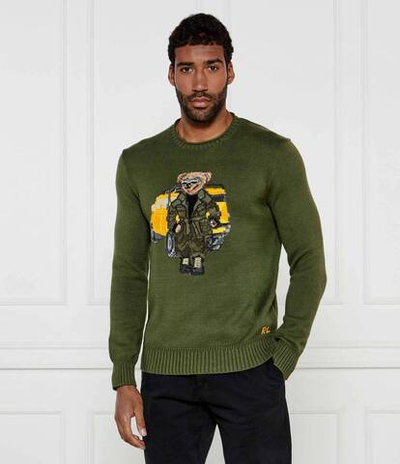 Свитер POLO RALPH LAUREN - оливковый(710959186)