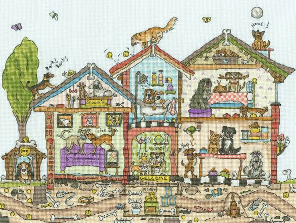 Набор для вышивания нитками Bothy Threads Pooch Palace
