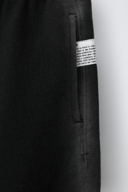 ZARA КОМФОРТНЫЕ ШОРТЫ, ЧЕРНЫЙ