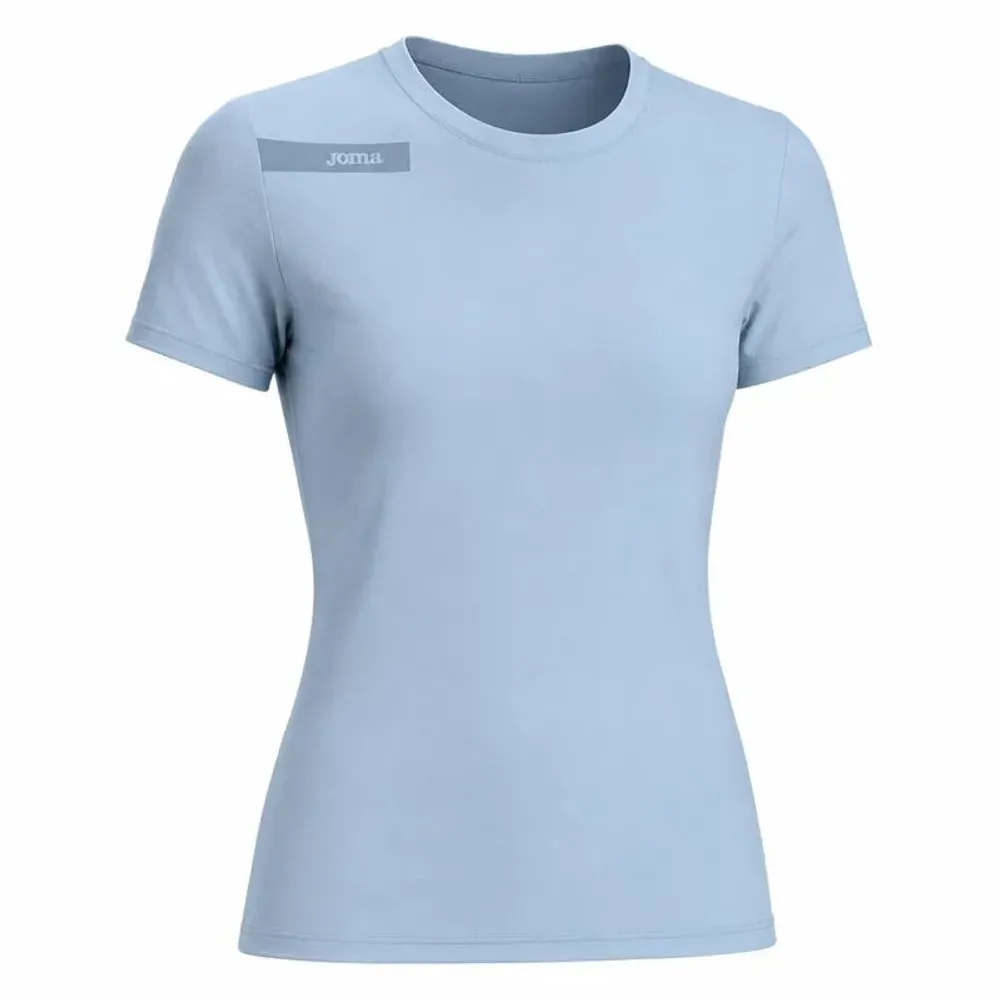 Женская теннисная футболка Joma Challenge Short-Sleeve - sky blue