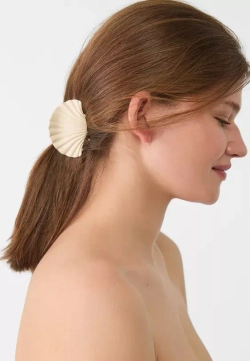 STRADIVARIUS Заколка для волос в форме морской раковины, белый