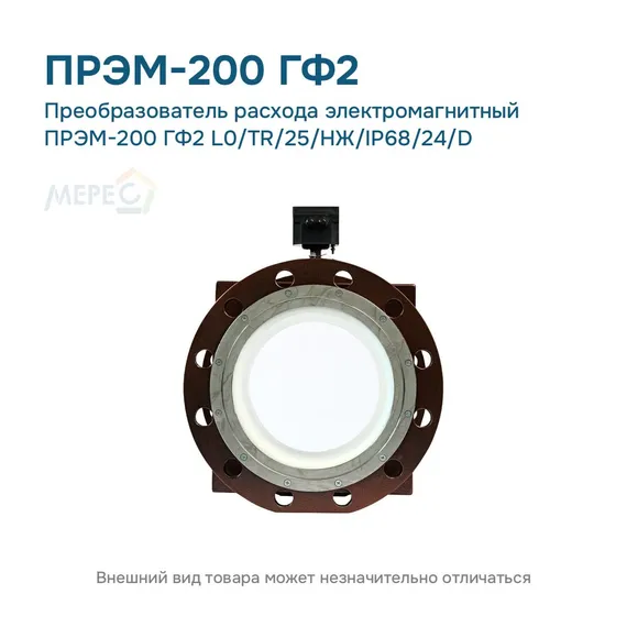 Преобразователь расхода электромагнитный ПРЭМ-200 ГФ2 L0/TR/25/НЖ/IP68/24/D
