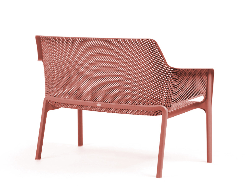 Диван пластиковый, Net Bench, коралловый