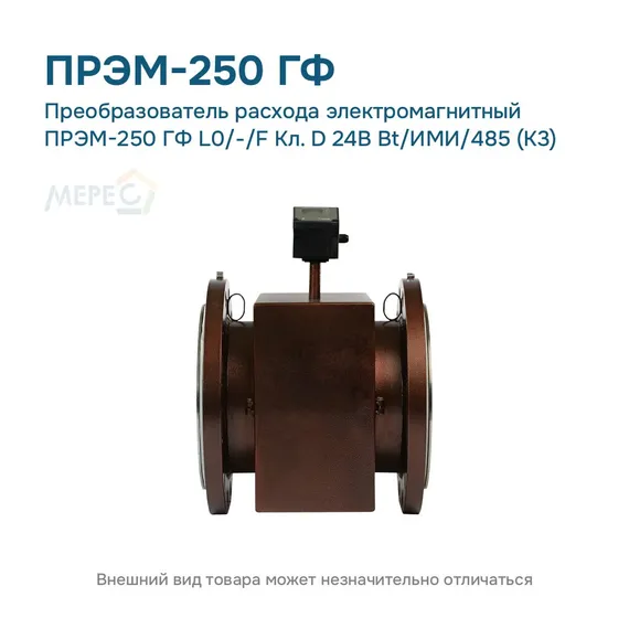 Преобразователь расхода электромагнитный ПРЭМ-250 ГФ L0/-/F Кл. D 24В Bt/ИМИ/485 (К3)
