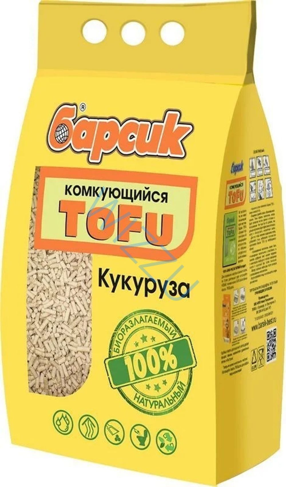 Наполнитель Барсик TOFU Кукурузный комкующ 4,54л