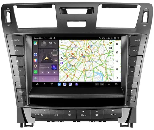 Магнитола для Lexus LS460 2006-2009 (до рестайлинга, рамка 10) - Kuberg SF-1030 QLed+2K, Android 13, Быстрейшая, CarPlay, 4G SIM-слот