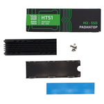 Кулер для SSD BaseTech HeatSink, M2 2280, пассивный, Al, черный (BT-HTS-M22280-B)