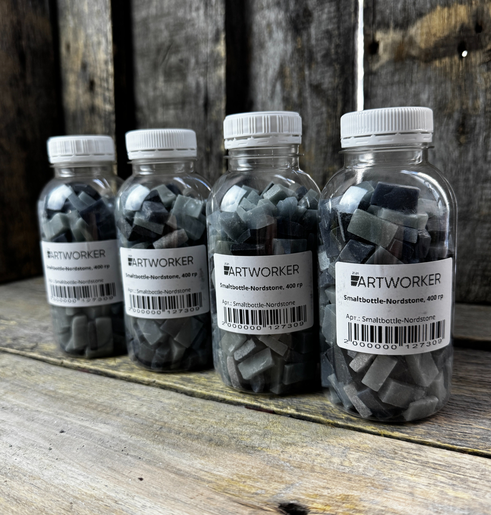 Серая смальта стекло Smaltbottle-Nordstone ArtWorker