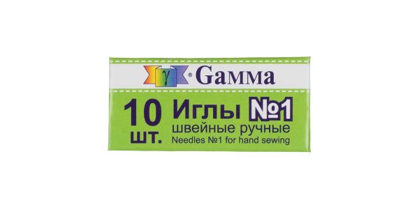Иглы ручные №1, 10 шт, Gamma NIR-01