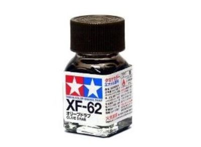 XF-62 Краска Tamiya Оливковый Тусклый Матовая (Olive Drab), эмаль 10мл