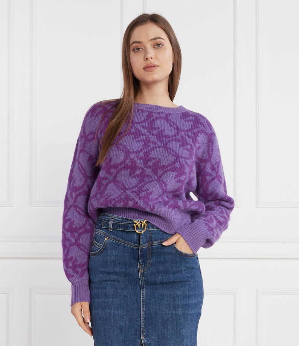 Хлопковый свитер Pinko - фиолетовый(101574 A11F)