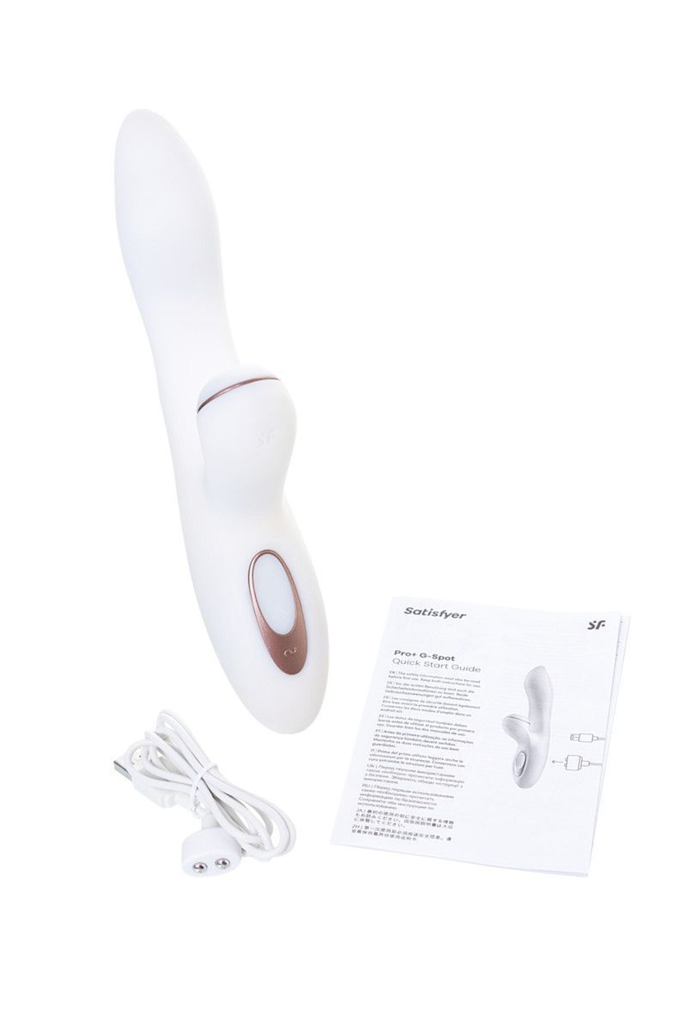 Вибромассажер с вакуумно-волновой клиторальной стимуляцией Satisfyer Pro + G-Spot - 22 см. (Цвет: белый)