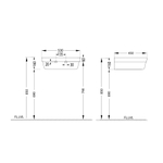 Подвесная раковина Artize LXS-WHT-67801