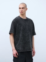 Футболка (черный) Garment dyed 230 г