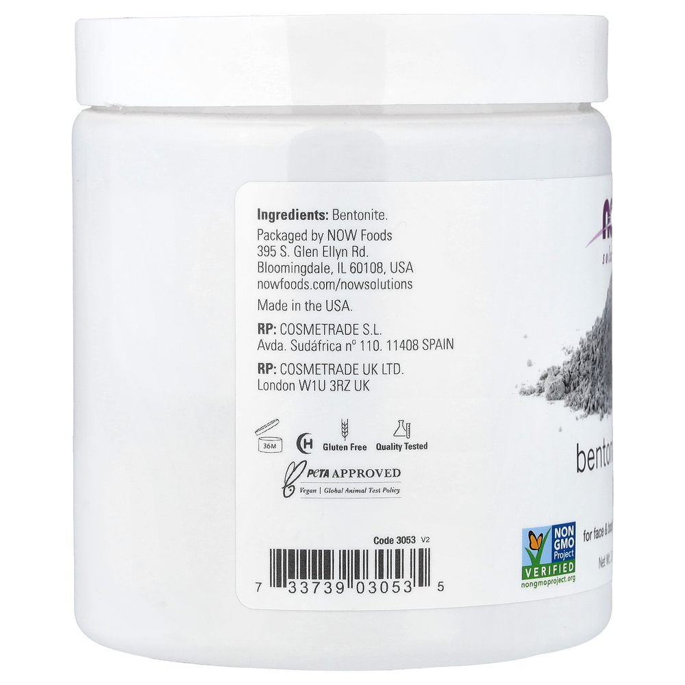NOW Foods, Solutions, порошок из чистой бентонитовой глины, 312 г (11 унций)
