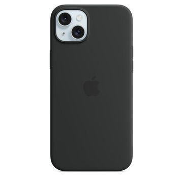 Силиконовый чехол для iPhone 15 с MagSafe ( Черный)
