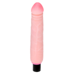 Телесный вибратор 24см с мошонкой и розовой головкой Baile The Realistic Cock BW-027005