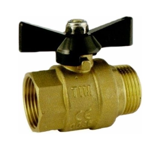 Кран шаровый Tim 1/2" ВР-НР с бабочкой