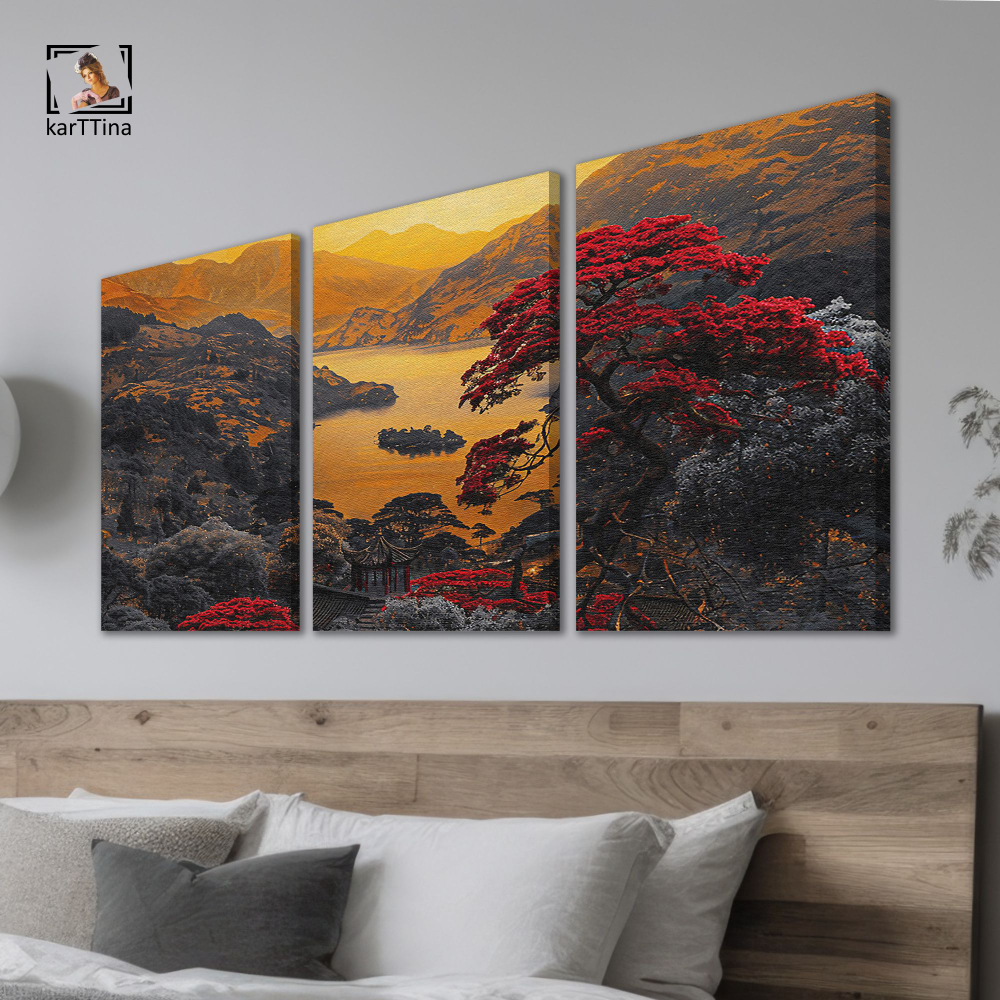 Картина karTTina "Затонувшие деревья", 150 см х 70 см