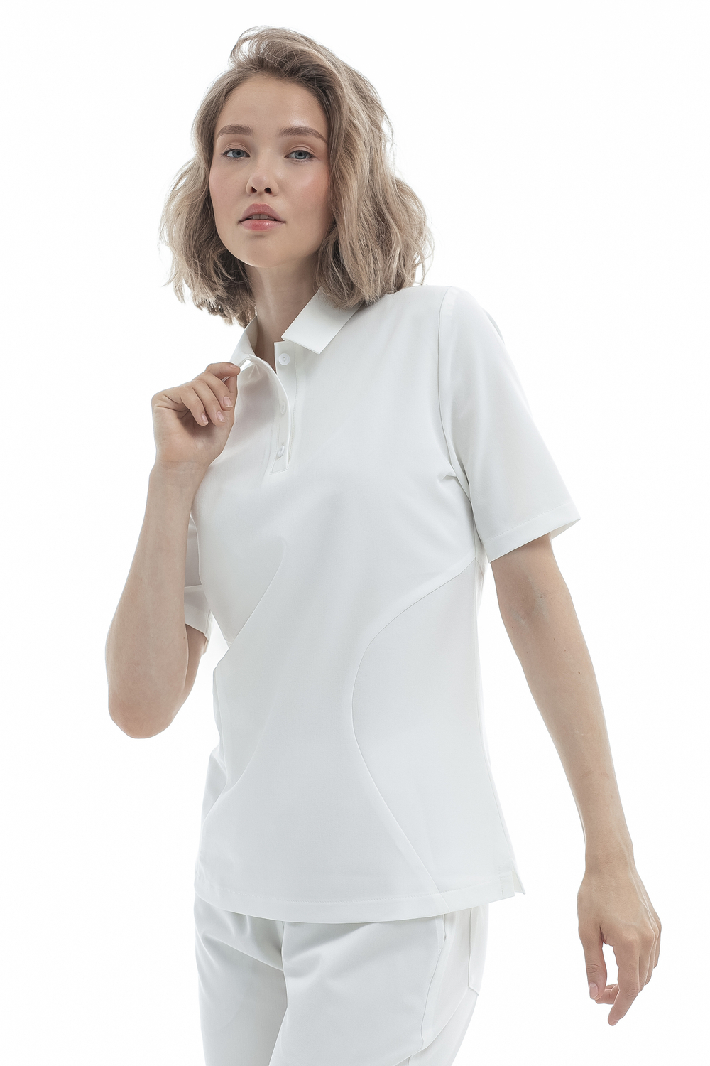 Костюм поло Balance, брюки клеш и женский халат Classic
