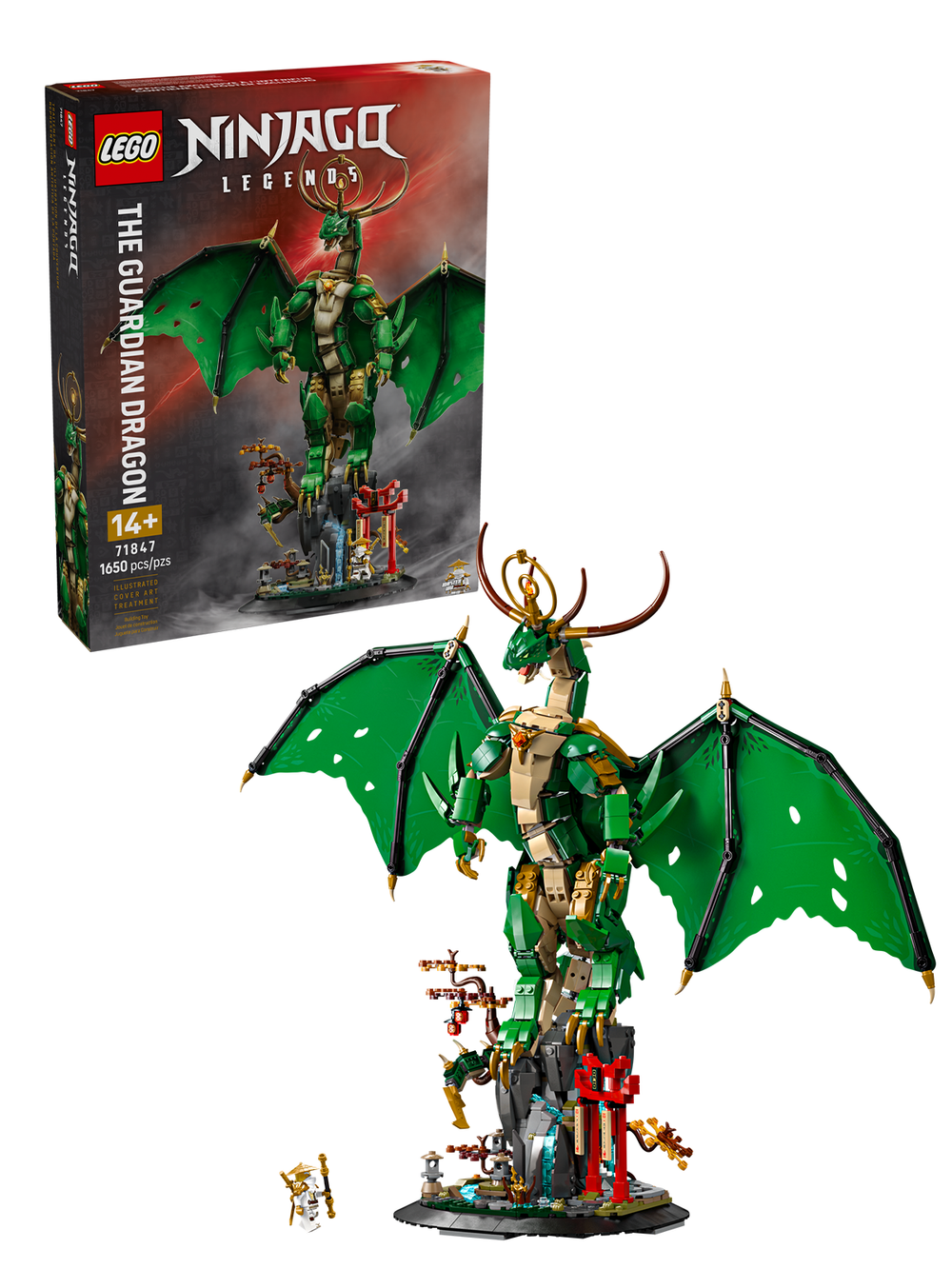 Конструктор Лего Ниндзяго Дракон Хранитель 71847 | LEGO Ninjago Guardian Dragon | большой дракон | 1650 деталей 14+