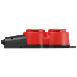 Колодка ЭРА KX-2e-RED-IP44 каучуковая с заземлением 2 розетки 16A IP44 красная | Электротовары