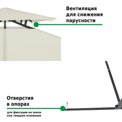 Тент садовый Green Glade 43301 3х3х2,45 м полиэстер