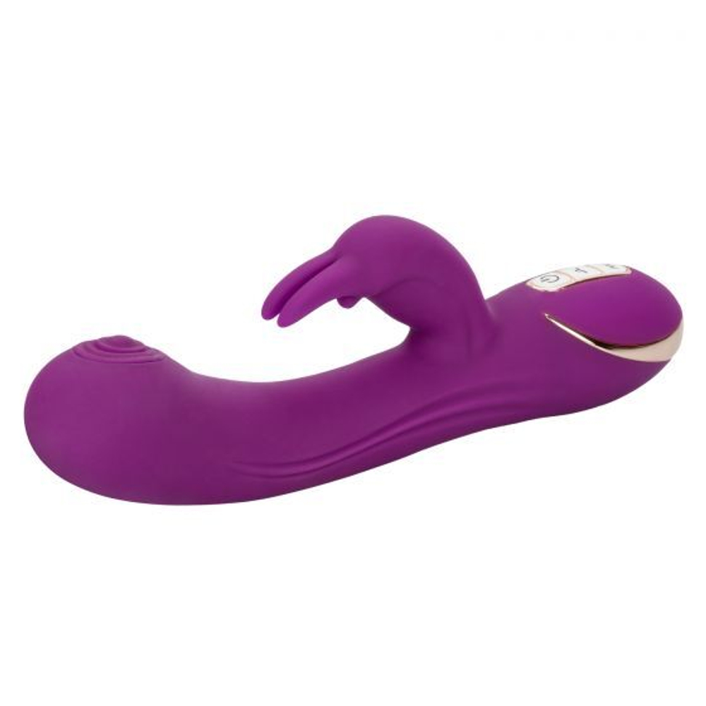 Фиолетовый вибратор-кролик Signature Silicone Thumping Rabbit с пульсирующим воздействием - 22,75 см. (Цвет: фиолетовый)