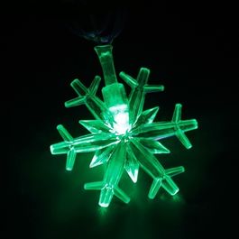 Гирлянда "Метраж" с насадкой “Снежинки большие” 5 м, LED-20-220V, мигает, мульти