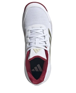 Детские кроссовки для падела Adidas Kids Crazyquick Shoes - cloud white/ice gold metallic/cloud white