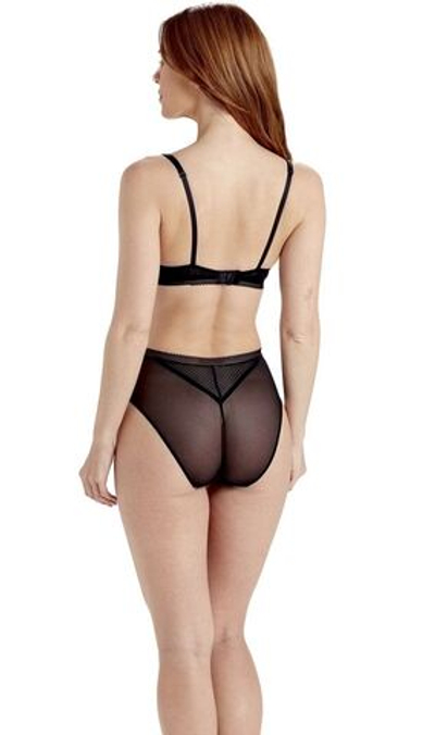 Высокие сетчатые трусики High Waisted Brief (Размер: M) (Цвет: черный)
