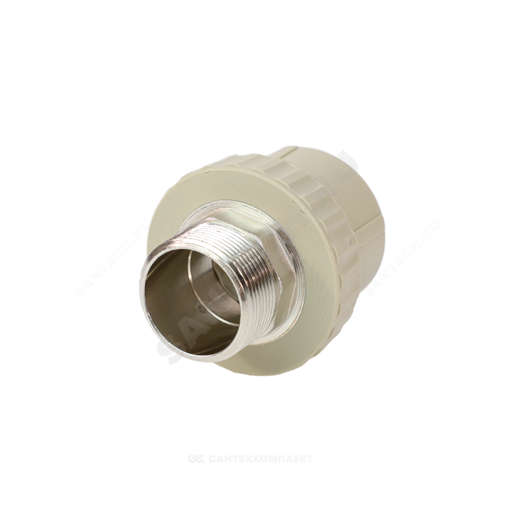 Муфта PP-R комбинированная серая Дн 63х2" НР под ключ VALFEX 10135063Г