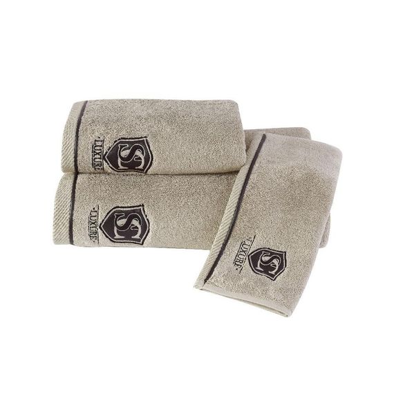 Набор махровых салфеток LUXURE 30х50 3шт Soft Cotton коричневые