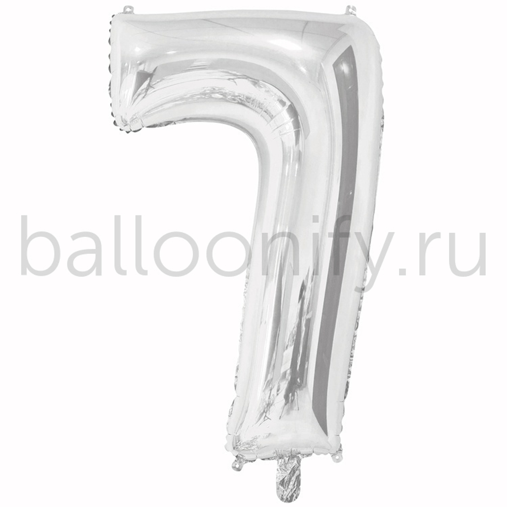 Шар ЦИФРА 7 Silver 26" 66 см