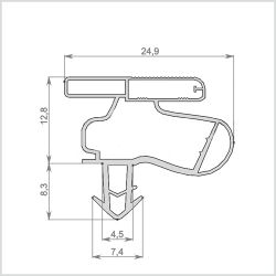 Уплотнитель для холодильника Liebherr CUbe 4015 Index20c/001 х.к 700*570 мм (036 АНАЛОГ)