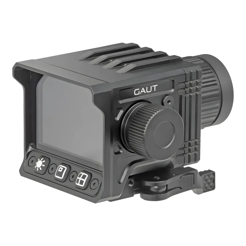 Коллиматор тепловизионный Gaut Nova TD 219, x1.2-4.8, 256x192, D19мм 6000Дж - вид сзади со стороны экрана и кнопок