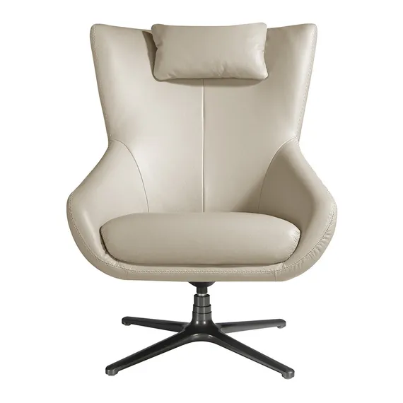 Крутящееся кресло Angel Cerda 5090, бежевая кожа
