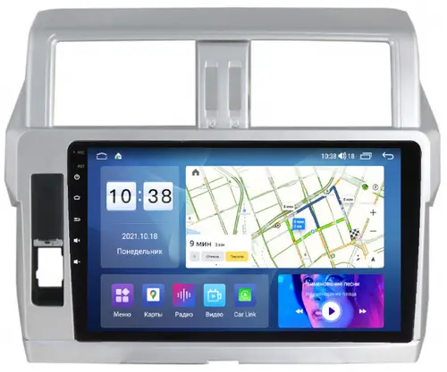 Магнитола для Toyota Land Cruiser Prado 150 2014-2017 - Parafar PF347UHD на Android 13, Быстрая, QLED, CarPlay, 4G SIM-слот